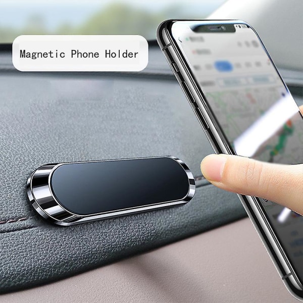 Magnetisk biltelefonholder Magnetfeste Mobiltelefonstativ Gps-støtte for Iphone Xiaomi Samsung biltilbehør Interiør| | Silver