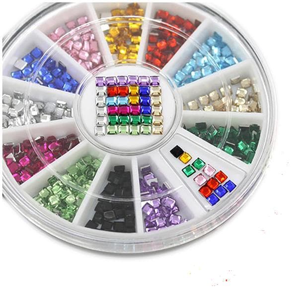 Rhinestone Square 2mm, Nail Decorations