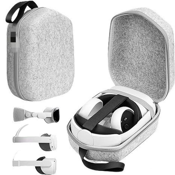 Hardt etui kompatibelt med Oculus Quest3S VR-briller Grå
