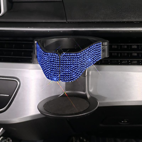 Ilmanvaihtoaukko Juomaalustan Kahvipulloteline CAN Juoma Tuhkakuppi Kiinnitysteline Autotarvikkeet Girly Glitter Automukinpidike| | Blue
