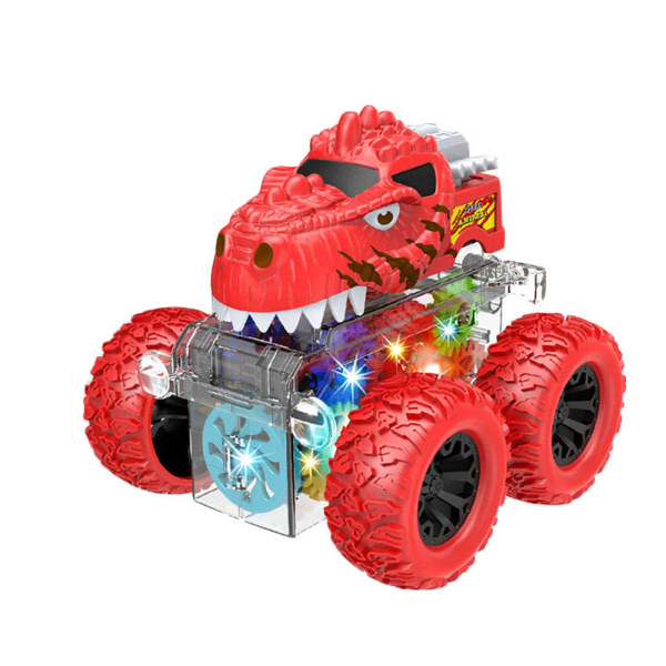 Friktionsdrevne legetøjsbiler Push And Go-køretøjer Teknikbil Militærbil Brandbil Monsters Truck Legetøj Drenge Gave（Indbygget batteri） A One Size