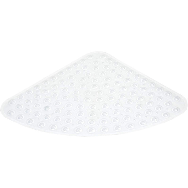 Hjørnebrusemåtte i gummi Anti-skrid Quadrant Bademåtte Anti-bakteriel sugemåtte til brusebad eller badekar, skridsikker bademåtte, 54x54cm Clear