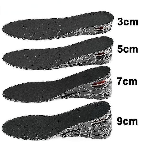 Osynlig innersula för höjning, från 3 cm till 9 cm, höjningsdyna, justerbar 9cm