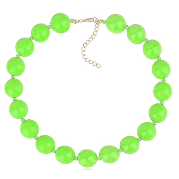 Fargerik harpiks perler Statement Choker Halskjede Akryl Chunky Beads Halskjede Green