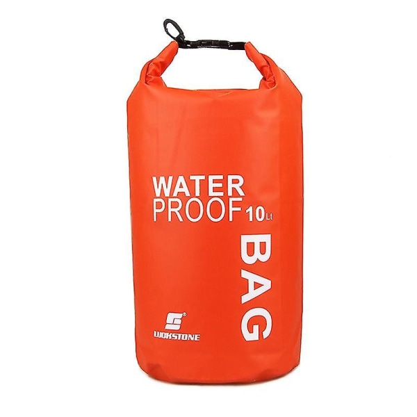 Vanntett tørrpose 2l 5l 10l 15l Pvc-ryggsekk Flytende Båtliv Rafting Kajakkpadling Camping Vandring Elv Svømming Reiseveske orange 15L