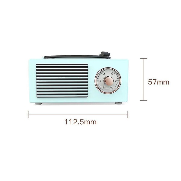 Mini Retro Vinyl Record Langaton Bluetooth-yhteensopiva kaiutinnupin ohjaus Aux-musiikkisoitin Green