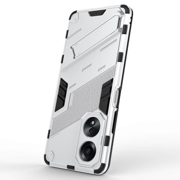 Til Oppo A58 4g Deksel Pc+tpu Støtsikkert Stativ Telefondeksel White
