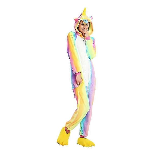 ILWHE Enhörningspyjamas djur Jumpsuit cosplay rose XL