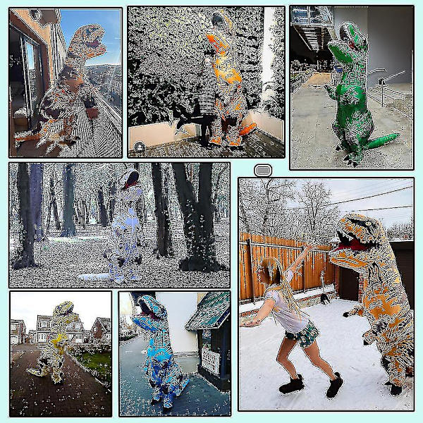 Kuuma Ilmatäytteinen Puku T-rex Anime Adult 150-195cm orange
