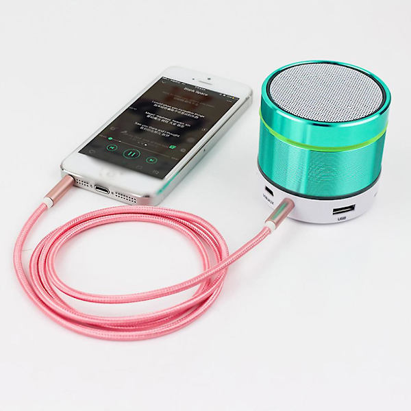 3,5 mm Bilstereo Audio Aux Kabel Han Til Han Nylon Flettet 2m Til Smartphone Cd/mp3-afspillere Tv Computer Stereo Højttalere|højttalerlinje| Blue