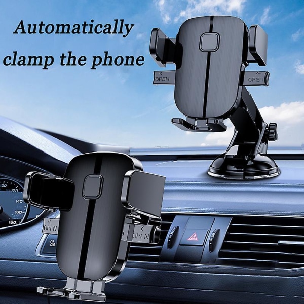 Bil Air Outlet Sucker Telefon Holder Mobiltelefon Holder Stand Til Bil Gps Mount Support Til Iphone Xiaomi Biltilbehør| | A-Black