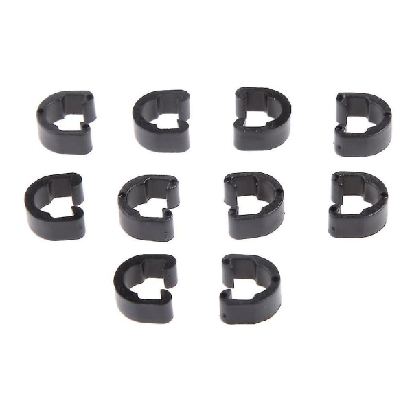 10 stk Sykkel Sykkel Mtb C-clips Spenne Slange Bremse Gear Kabelhus Guide