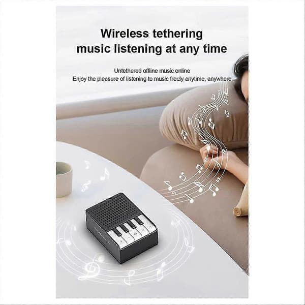 Pianformad Bluetooth-högtalare 5W Trådlös Minihögtalare