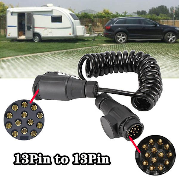3m 13 Pin Trailer Lastbil Light Board Forlængerkabel Led han Til Hun Ledning Stik Socket Ledningsdel Koblinger Kredsløb Stik Socket - Trailer Koblinger &