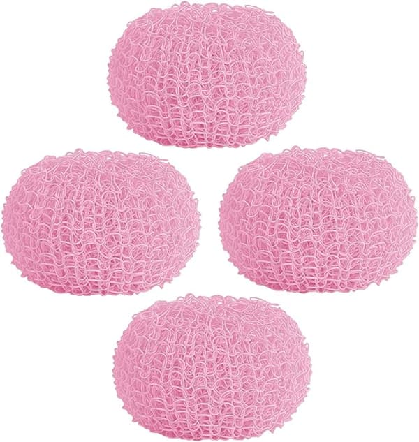 4 delar diskborste nylon skursvampar icke-repande diskborste rund skursvamp (D Replace-Pink)