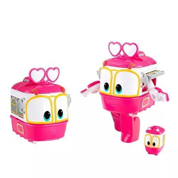 4stk/sett 8cm Robottog Transformasjon Kay Alf Dynamic Train Familie Deformasjon Tog Bil Action Figur Leker Leker For Barn