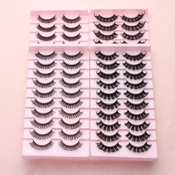 10 paria 3D Mink DD Curl -venäläisiä tekoripsiä TK04