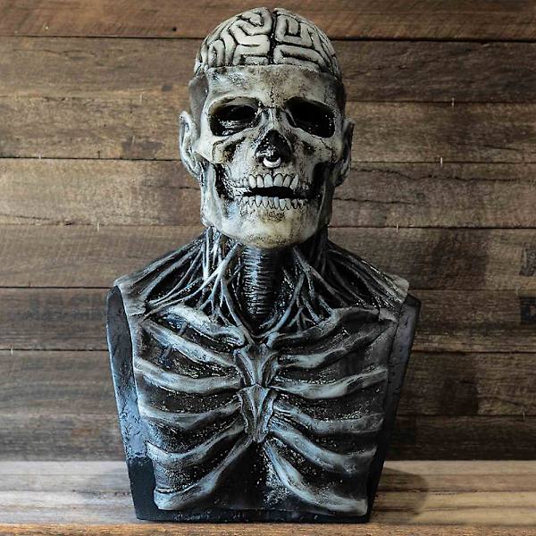 Carnival Creepy Skull Huvudbonader Terror Lång Hatt/masker Halloween Cosplay Festrekvisita Grey Brain