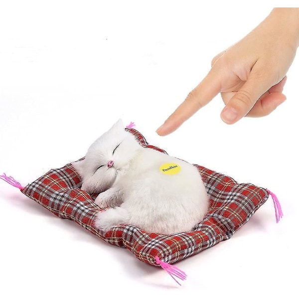 Sofirn Simulation Sleeping Kitten Lelut Pehmo Matolla Pehmolelut Lahja White