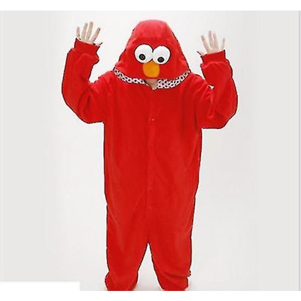 Voksen Sesame Street Cookie Kostume Pyjamas Outfit._y Red 85