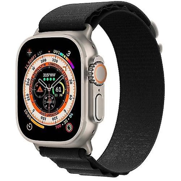 Alpine Loop Sport Strap Band Armbånd For Apple Watch Ultra 49mm Series 8 7 6 Se balck 38 to 41mm