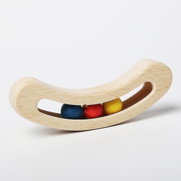 Funny Wooden Rangle Creative Bell Ring Toy Bedårende Rattle Toy Educational