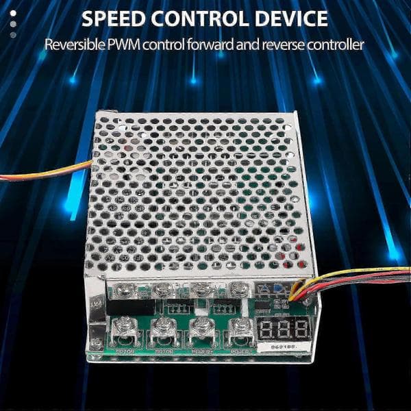 Reversibel motorstyrenhet 10-55V 100A 3000W PWM hastighetskontroll silver
