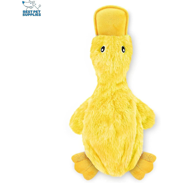 Bästa husdjursartiklar Crinkle Dog Toy , Söt No Stuffing Anka med mjukt gnisslande-Superb