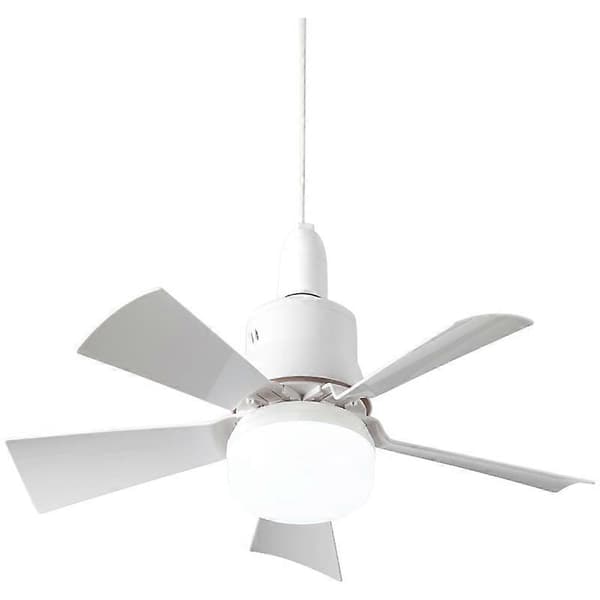 6 stk. ABS-ventilatorblade til E27-ventilatorlys, udskiftning af lille loftventilator, nem installation til køkken, soveværelse, kælder, hvid White