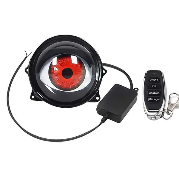Devil Eye LED-lys til bilforlygte eftermontering Dynamisk linsestil 6 tilstande Fjernbetjening DRL Accentlampe A