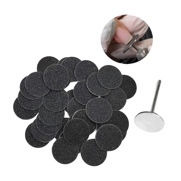 Erstatningspapirputer for elektrisk fotfil, utskiftbart slipepapir med 35mm 80Grit  50Pcs