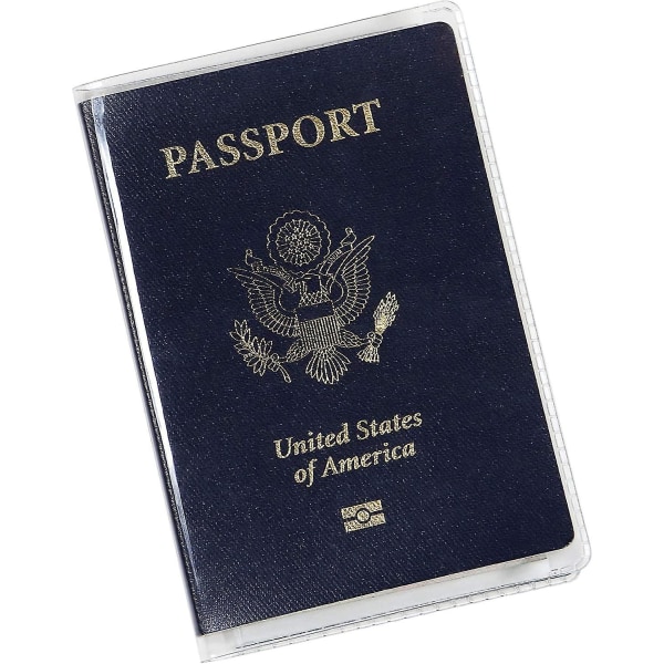 Wabjtam Clear Passport Cover Plast Passport Protector Vinyl Id Card Protector Case Holder Rejsepakke med 6