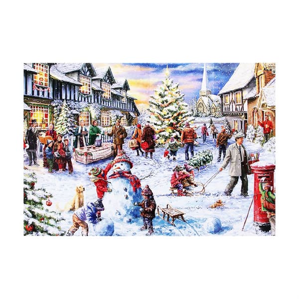 1000 bitars jul pussel Xmas Städer Papperspussel