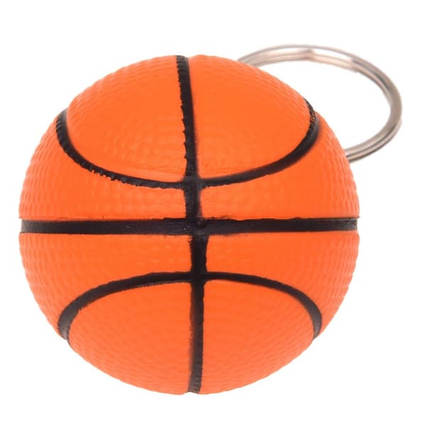 Orange Basketball Form Decor Charm Nøglering Split Nøglering