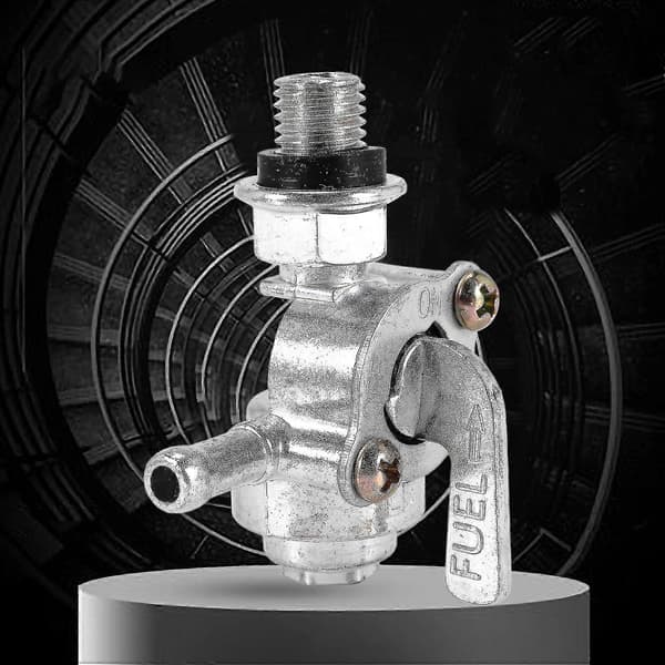 2x Benzin Brændstofhaneafbryder til Generator Gasmotor Brændstoftanke silver