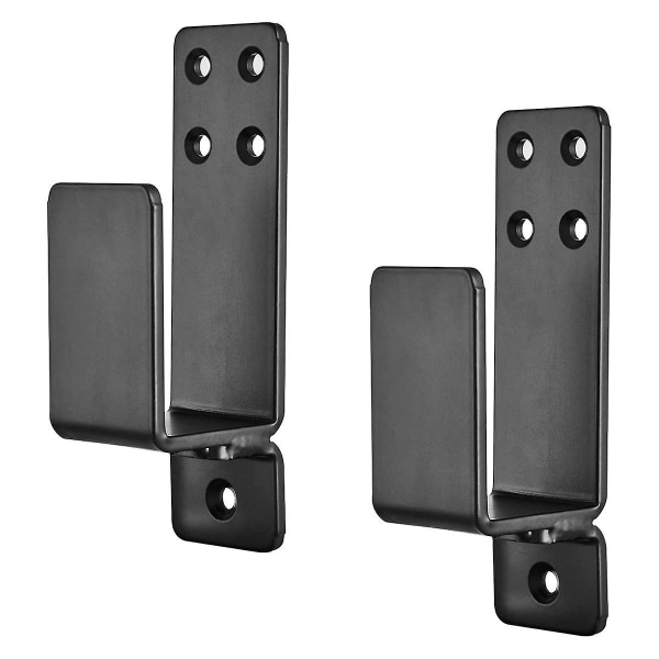 Dörrförstärkningsfästen, 2-pack Drop Open Bar Holder Säkerhet, 2x4 Bar Fästen Förhindra Obehörig