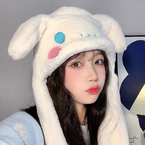 Suloinen Sanrio Hat Cinnamoroll Asusteet Kawaii Pitää lämpimänä Paksuttava Cap Korvat Move Anime Pehmolelut Tytöille Lahja 5