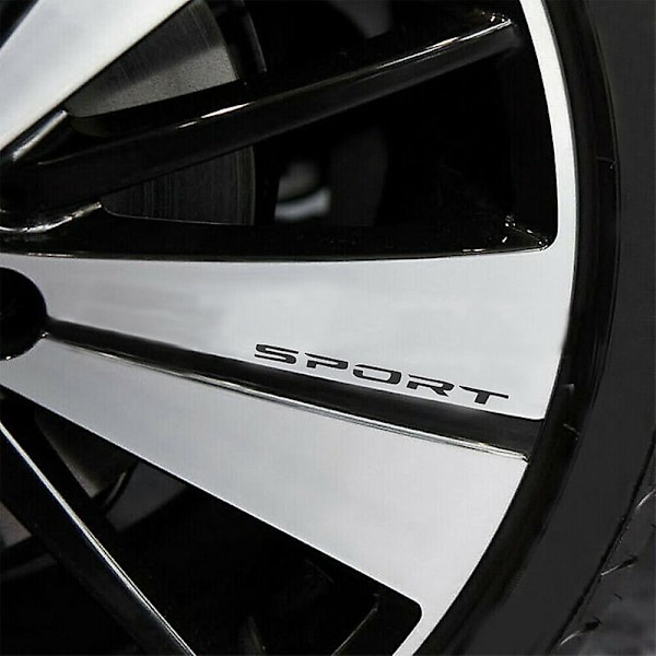 4st/ set Sportbilsdekaler Font Auto Dörrfälgar Hjulnav Racing Dekal Exteriör Bilkarossdekal Autodekoration Tillbehör| | Yellow
