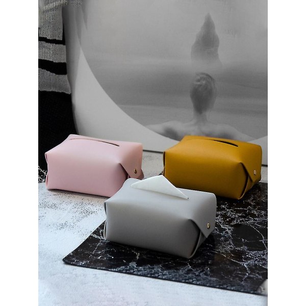 Bilbærende toilet Hjem Badeværelse Desktop Pumping Tissue Box Pvc Læder Stue Kreativ Sød Kreativ Enkelhed Engros 2004 Small-Green