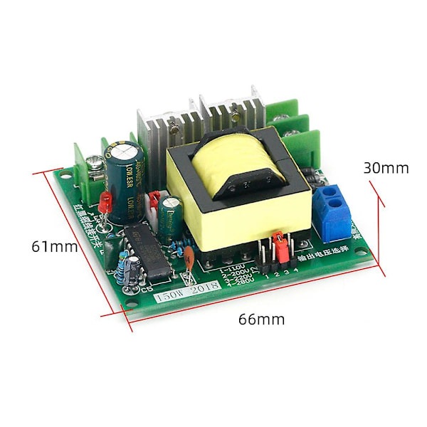 150 W: power DC-AC tehostusmoduulikortti DC12V - 110V 220V muuntaja Vaihtosuuntaajan jännite P