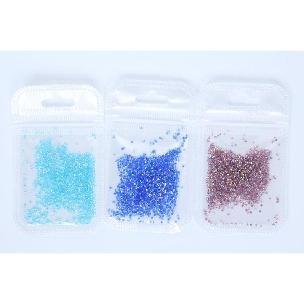 Mikro rhinsten, glaskrystaller, Zircon MultiC MultiColor NR 7 - Gul rainbow