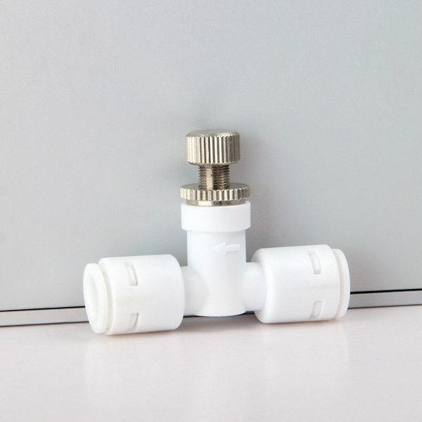 Uppgradera vattenventil Mikrojustera vattenflödesregulator 1/4" snabbanslutning