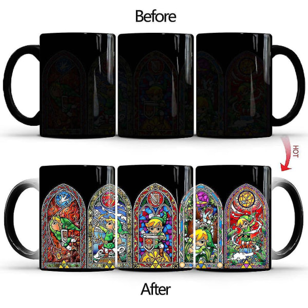 Legend of Zelda Rinku Muki kohtaa lämmön värimuutoksia Cupin kahvikupin