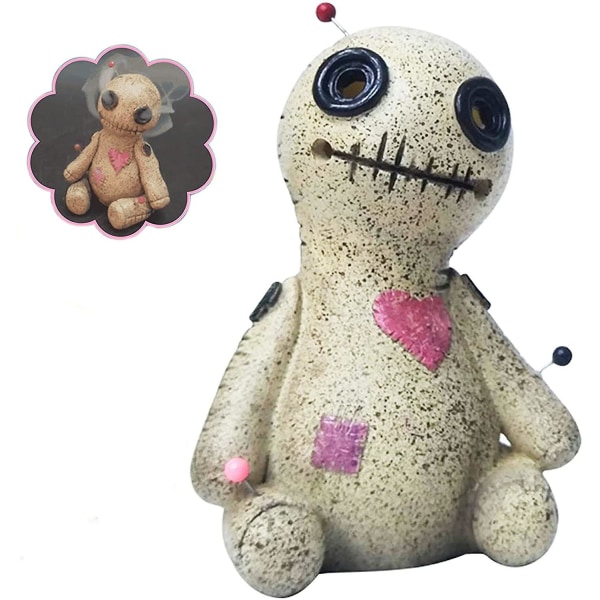 Voodoo Doll Cone Burner, harts rökelsehållare resin statyer prydnad Handgjorda hantverk för yoga kontor heminredning