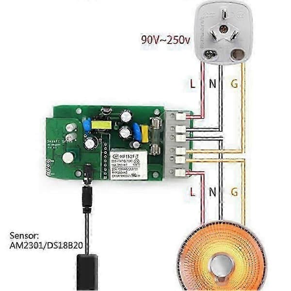 Smart Hjem Vanntett for Sensor Temperatur Fuktighet Sender for TH10/TH16 Bryter