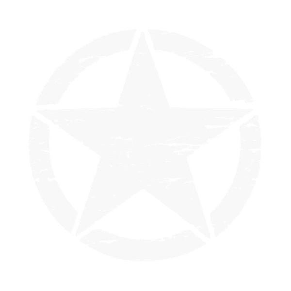 30 cm:n isot tarrat autoihin Army Star Distressed -tarra Jeep-tarralle Suuri vinyylinen sotilaallinen huppu graafinen kori sopii useimpiin ajoneuvoihin White