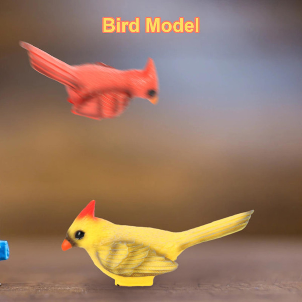 Vaskbar fuglefigur Interaktiv multifunksjonell rød gul fugl kanarifugl modellfigur for utdanning Yellow