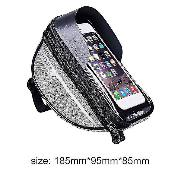 Sykkel Bike Head Tube Styre Mobil Mobiltelefon Veske Veske Holder Veske Pannier Vanntett Touchscreen Polyester Bike Ba