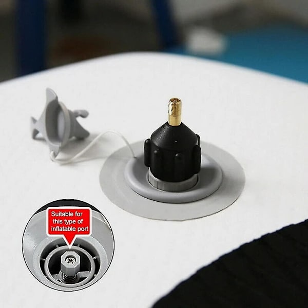 Oppustelig pumpe adapter, luftpumpe konverter konventionel luftventil adapter tilbehør, pumpe til padlepool/kajak/jollebåde/stand up paddle