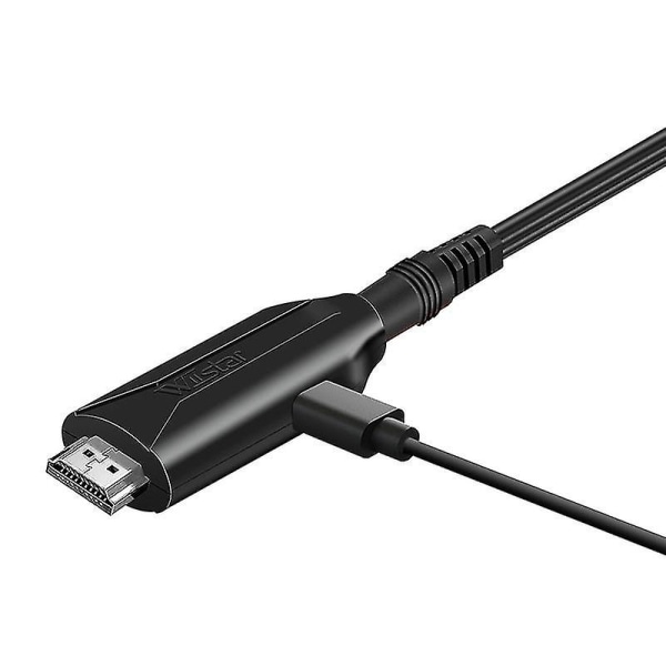 Scart till HDMI-omvandlare Audio Video Adapter för Hdtv/dvd/set-top Box/ps3/pal/ntsc